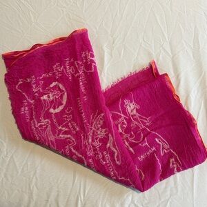 J crew Pink Wool Scarf Cape Cod Massachusetts Design